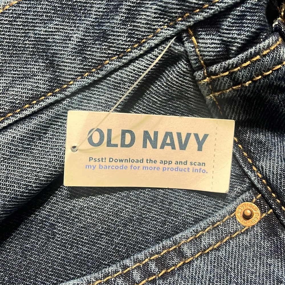 Old Navy High-Waisted Button-Fly Slouchy Straight Jeans Sz14 Secret Slim Pockets - Picture 8 of 8